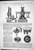 Old Print 1883 Single Deal Saw Frame Worssam Forge Tuyere Wahl Vacuum Pan 19th
