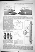 Old 1883 Torpedo Boat Collision Taylor Stability Indicator Ships Pull Victorian
