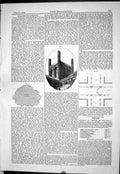 Old Print 1883 Peterborough Cathedral Architecture Naval Ship Inflexible 19th
