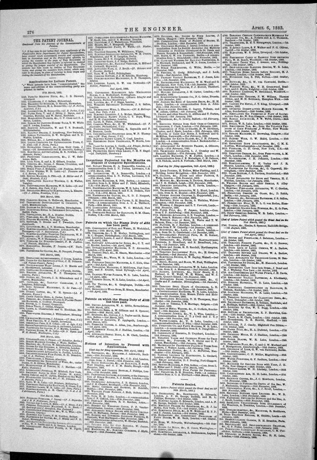Old Print 1883 Patents Telephonic Apparatus Thompson Carlton Porter Bergh 19th
