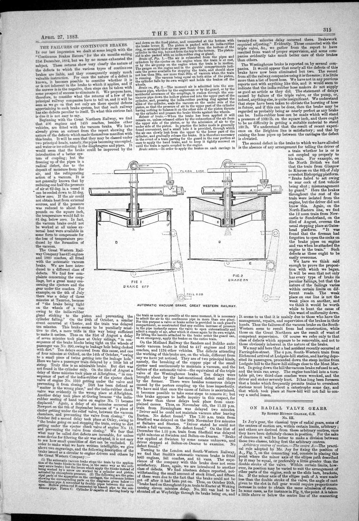 Old 1883 Automatic Vacuum Brake Great Western Railway Crank Pincircle Victorian