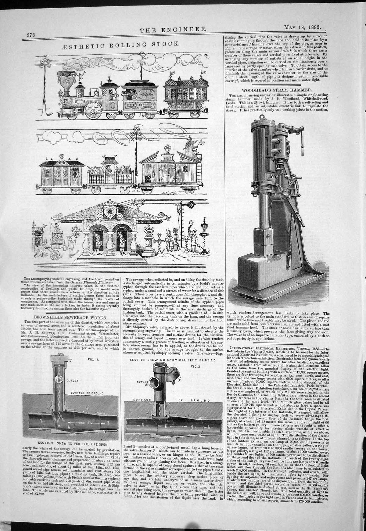 Old 1883 Aesthetic Rolling Stock Woodhead Steam Hammer Brownhills Sew Victorian