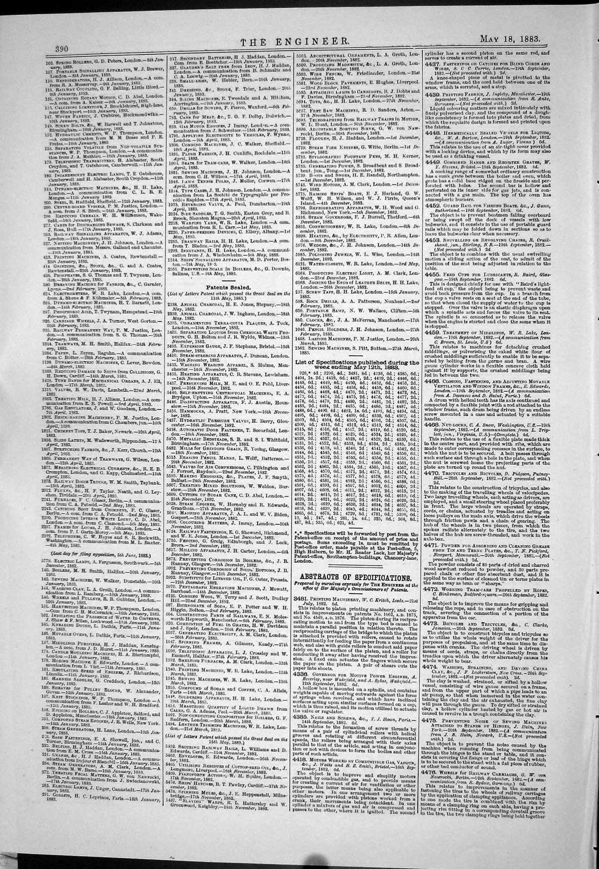 Old Print Turner Boiler Knight Cross Birkenhead 1883 Illustration Design 19th
