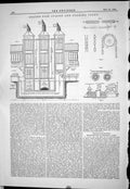 Old Print Leach Fish Curing Cooking Plant Machinery 1883 Cooling Chambers 19th