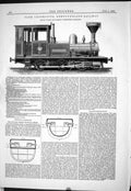 Old Print 1883 Tank Locomotive Newfoundland Railway Train Wilson Bromley 19th