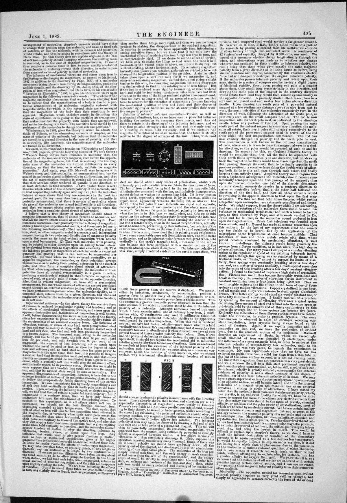 Old Print Engineering 1883 Diagrams Rotation Inherent Polarised Molecules 19th