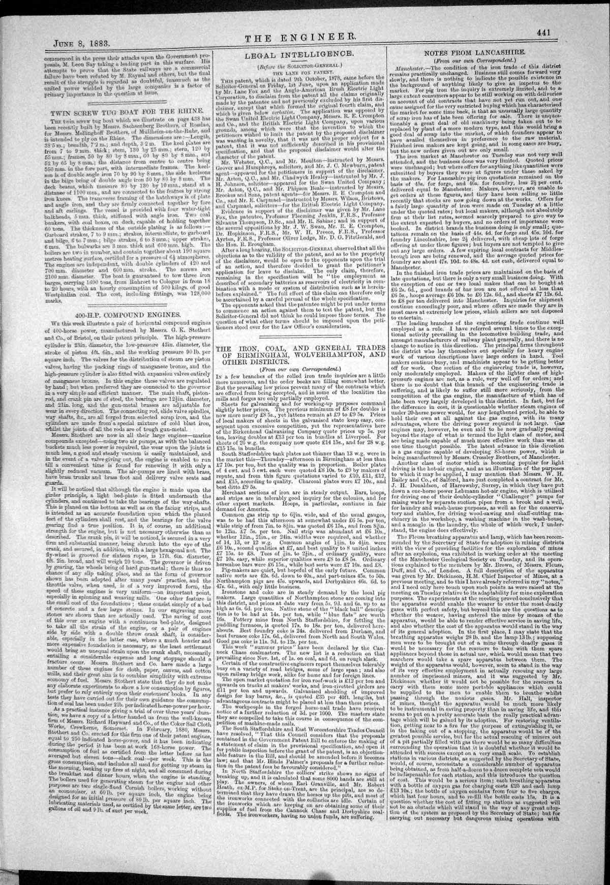 Antique Old Print Brentons Turnip Cutter Victoria Electric Light Station 1883