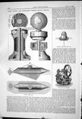 Old 1883 Rose Downs Thompson Fishing Smack Capstan Cator Alarm Buoy H Victorian