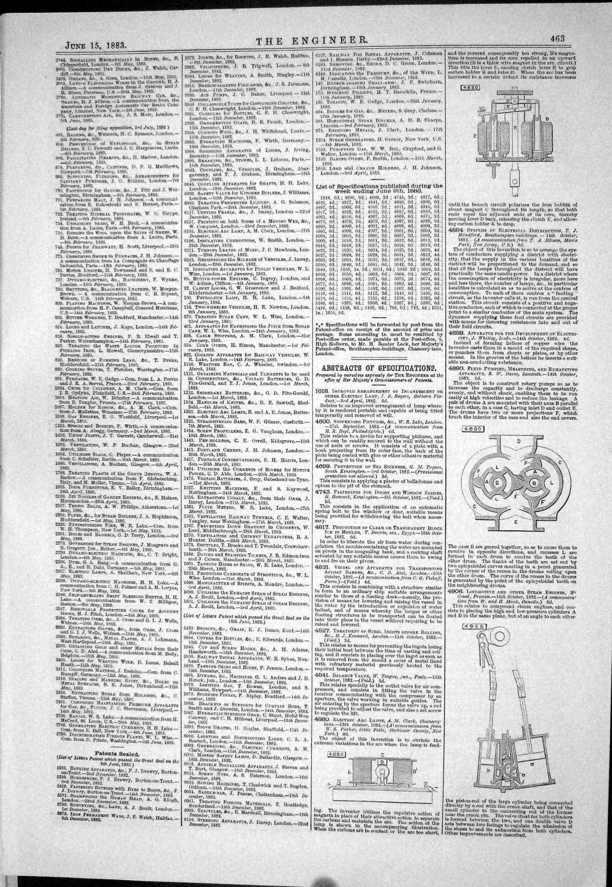 Old Print Compound Condensing Tandem Engines 1883 Messrs Simpson Pimlico 19th