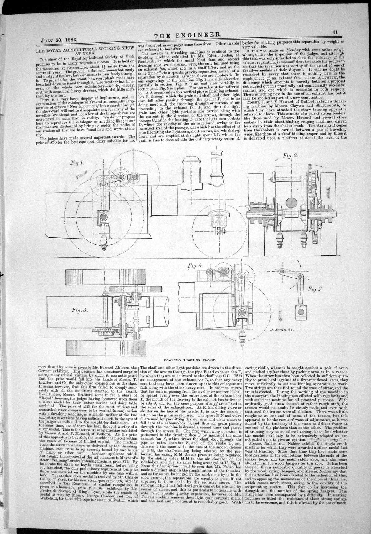 Old Fowler Traction Engine 1883 Sharp Palmer Coultas Garrett Aveling Victorian
