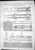 Antique Print 1883 Belgian Field Mountain Guns Cockerill Seraing Swansea Ro 19th