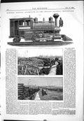 Old Print 1883 Porter Logging Locomotive Chicago Railway Train Tennessee 19th