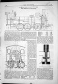 Old Engineering 1883 Compound Goods Engine Train Henschel Cassel Germ Victorian