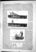 Old Engineering 1883 Chicago Railway Waggons Sleepers Excavating Mach Victorian