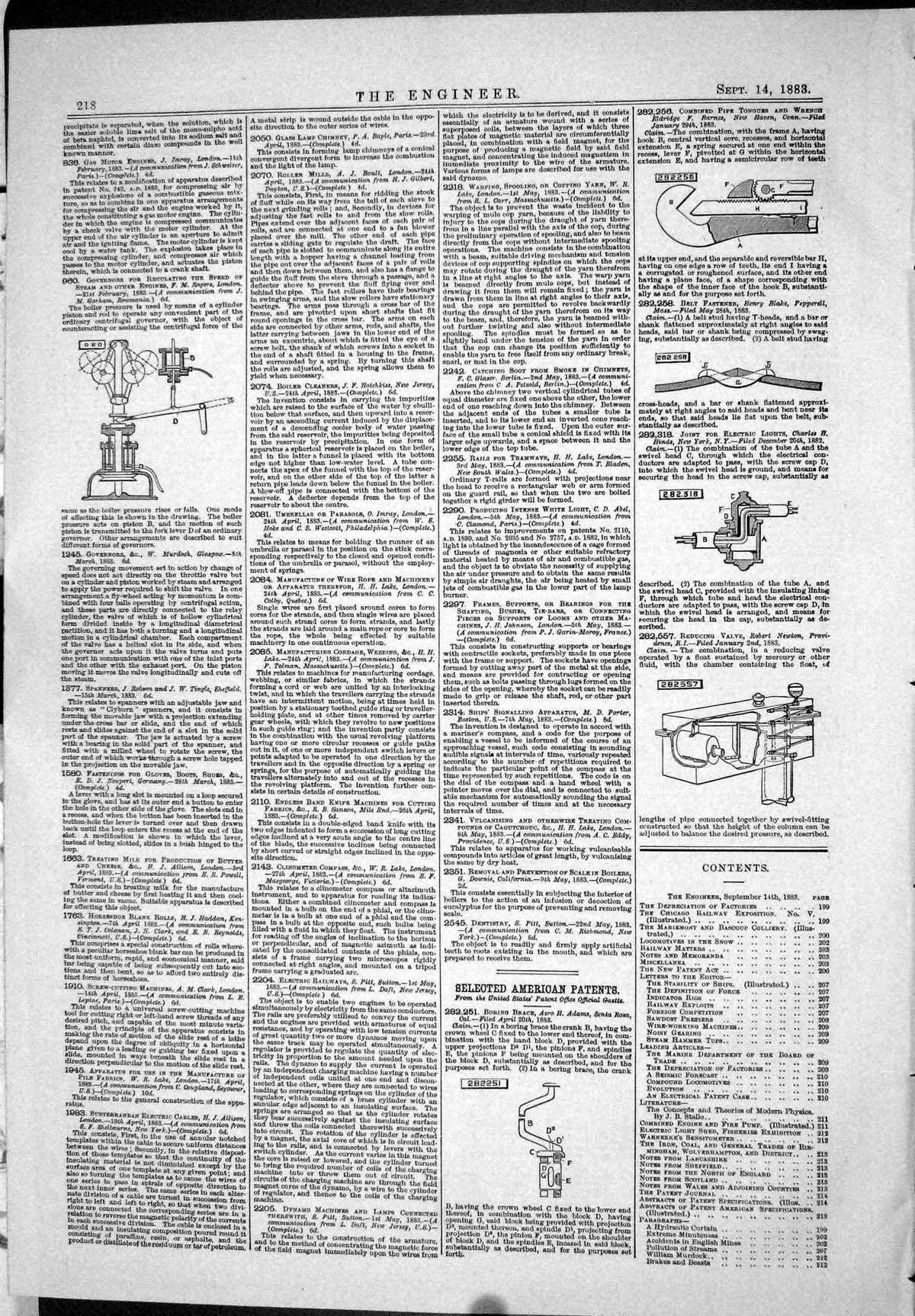 Old Engineering 1883 American Patents Adams Rogers Eldridge Blake Hin Victorian