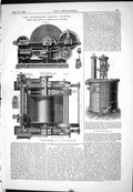 Antique Print 1883 Kingston Trawl Winch Rose Downs Thompson Hull Machinery 19th