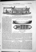 Antique Old Print 1883 Testing Machine King'S College Skelton Steel Lifeboat