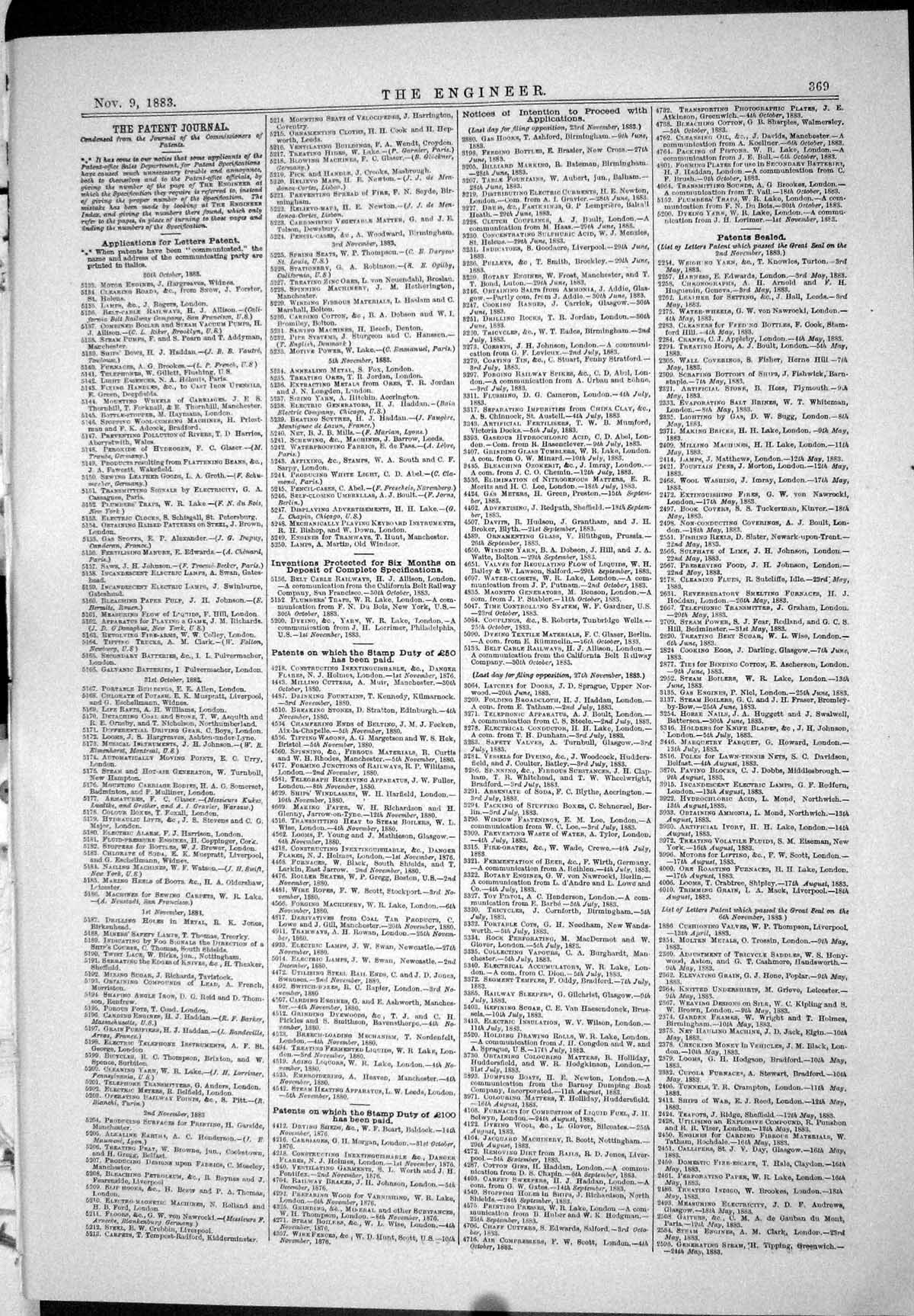 Old Engineering 1883 Rotary Motor Pump Dawes Patent Journal Stamp Dut Victorian