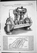 Antique Print 1883 Centrifugal Pumps Engines Bute Docks Cardiff Allen Plan 19th