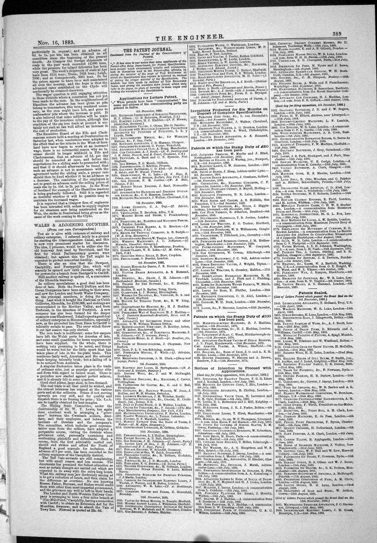 Antique Old Print 1883 Electrical Instruments Davis Lambeth Lock Nuts Gilbert