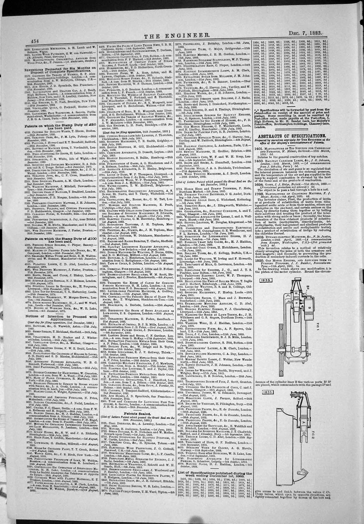Old Engineering 1883 Instruments Butcher Piston Furnace Scott Manches Victorian