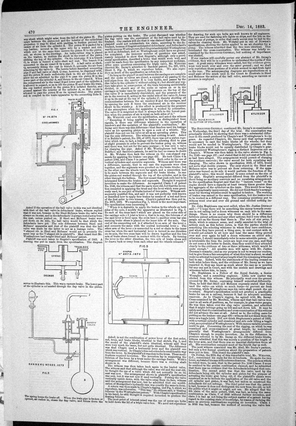 Antique Old Print 1883 Rolling Mill Engines Rhymney Ironworks Joy Valve Gear