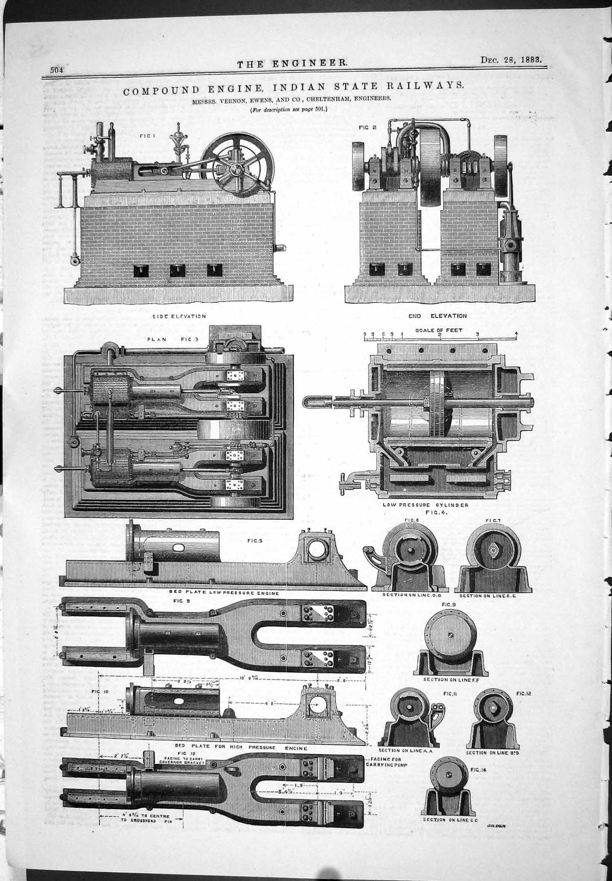 Old Compound Engine Indian State Railway Vernon Ewens Engineering 188 Victorian