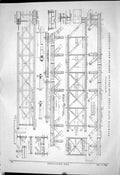 Antique Old Print 1884 Contracts Open Bridges Indian State Railways Diagrams