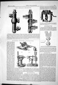 Antique Old Print 1884 Influx Injector Bailey Testing Apparatus Tramway Rail