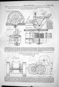 Old 1884 Coal Grinding Washing Machinery Hall Savage Ploughing Engine Victorian