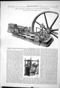 Antique Old Print 1884 Compound Engine Galloway Health Exhibition Agriculture