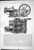Antique Old Print Lightfoot Dry Air Refrigerator Machinery Engineering 1884
