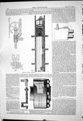 Old Engineering 1884 American Hydraulic Elevator Machinery Instrument Victorian
