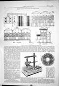 Old Print Coal Wharf Nine Elms Elevation Double-Acting Ratchet Brace 1883 19th