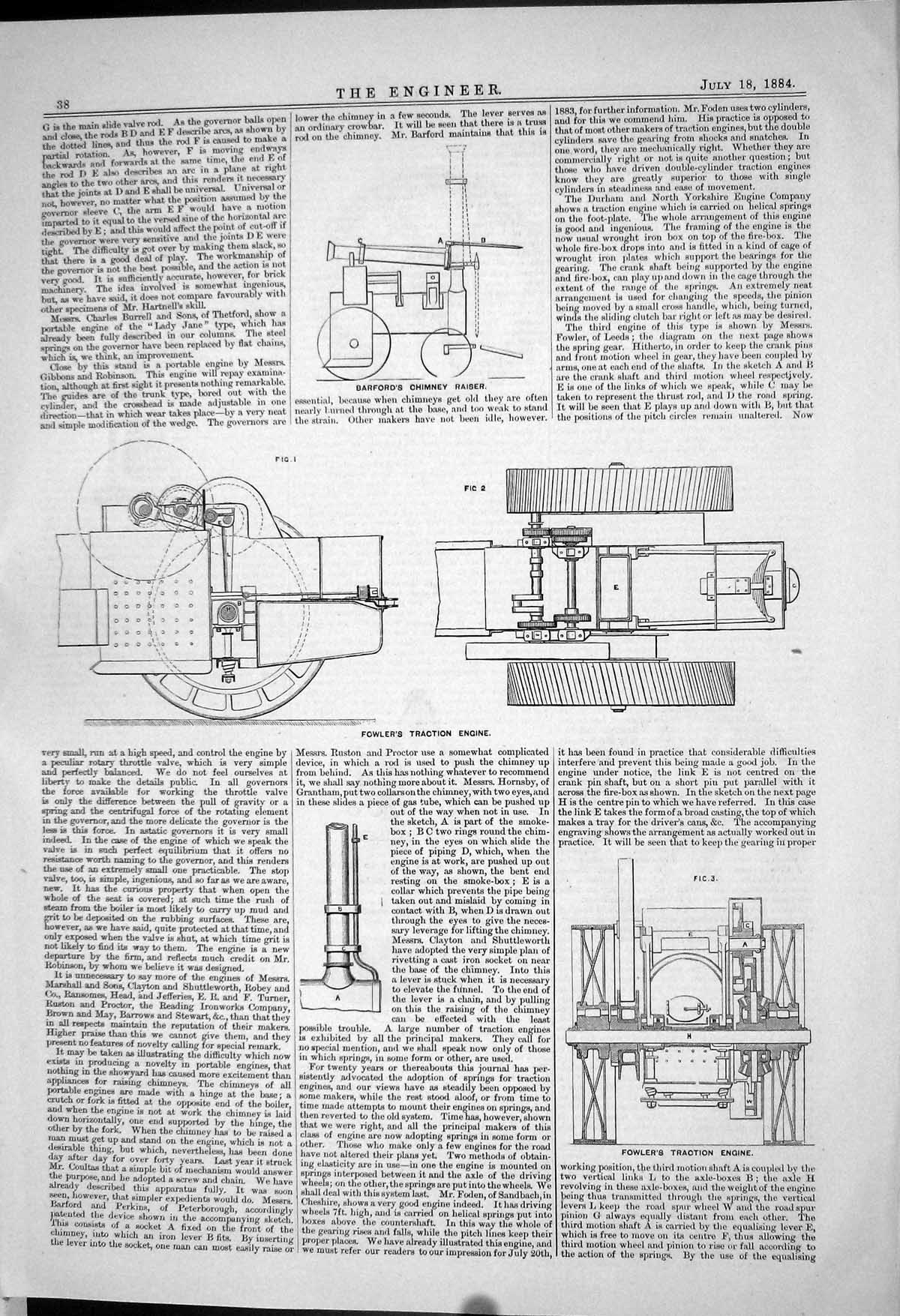 Old *6162 Fowler Traction Engine Chimney Raiser Barford Agricultural