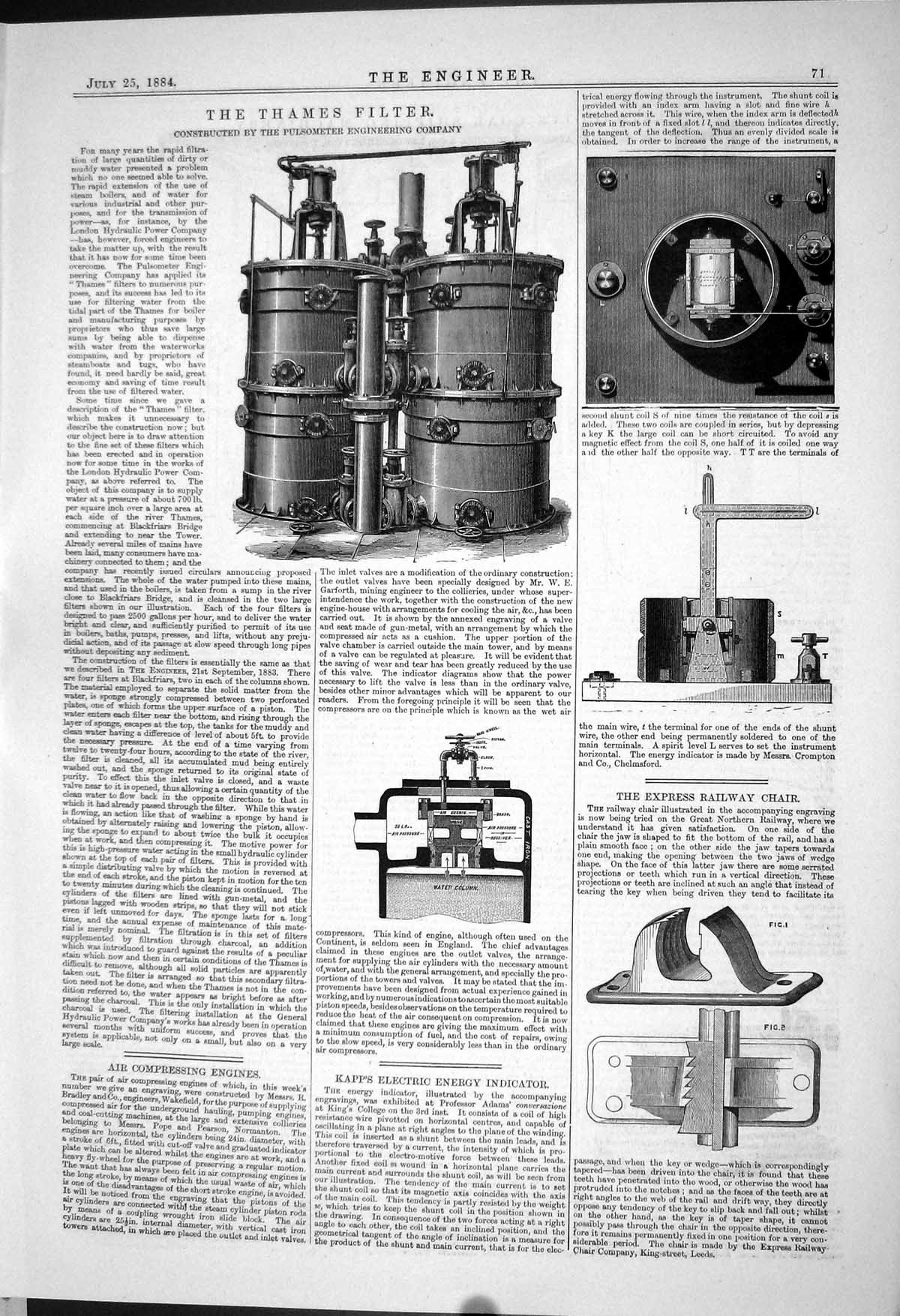 Old *6288 Thames Filter Express Railway Kapp Electric Westmacott Coal