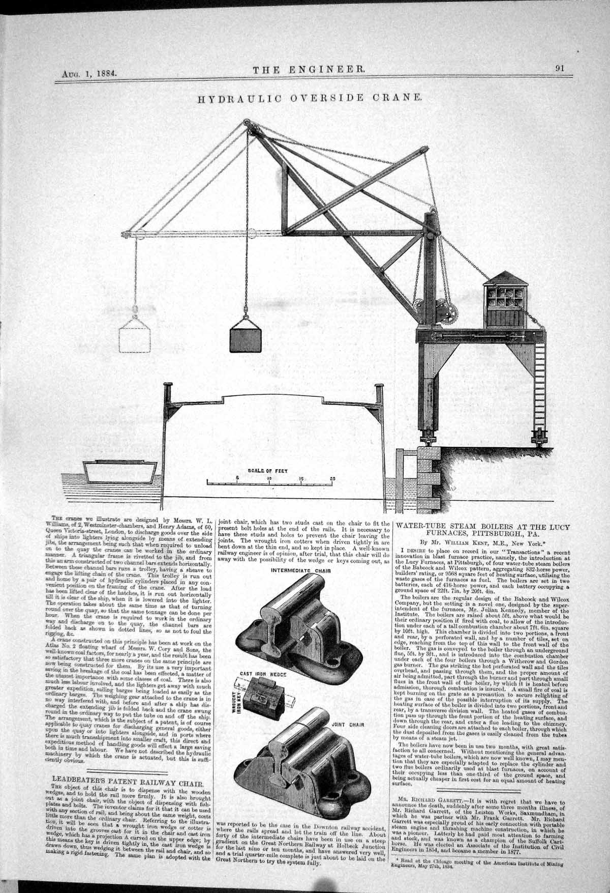 Old *6194 Hydraulic Overside Crane Steam Boiler Modern Locomotive 188