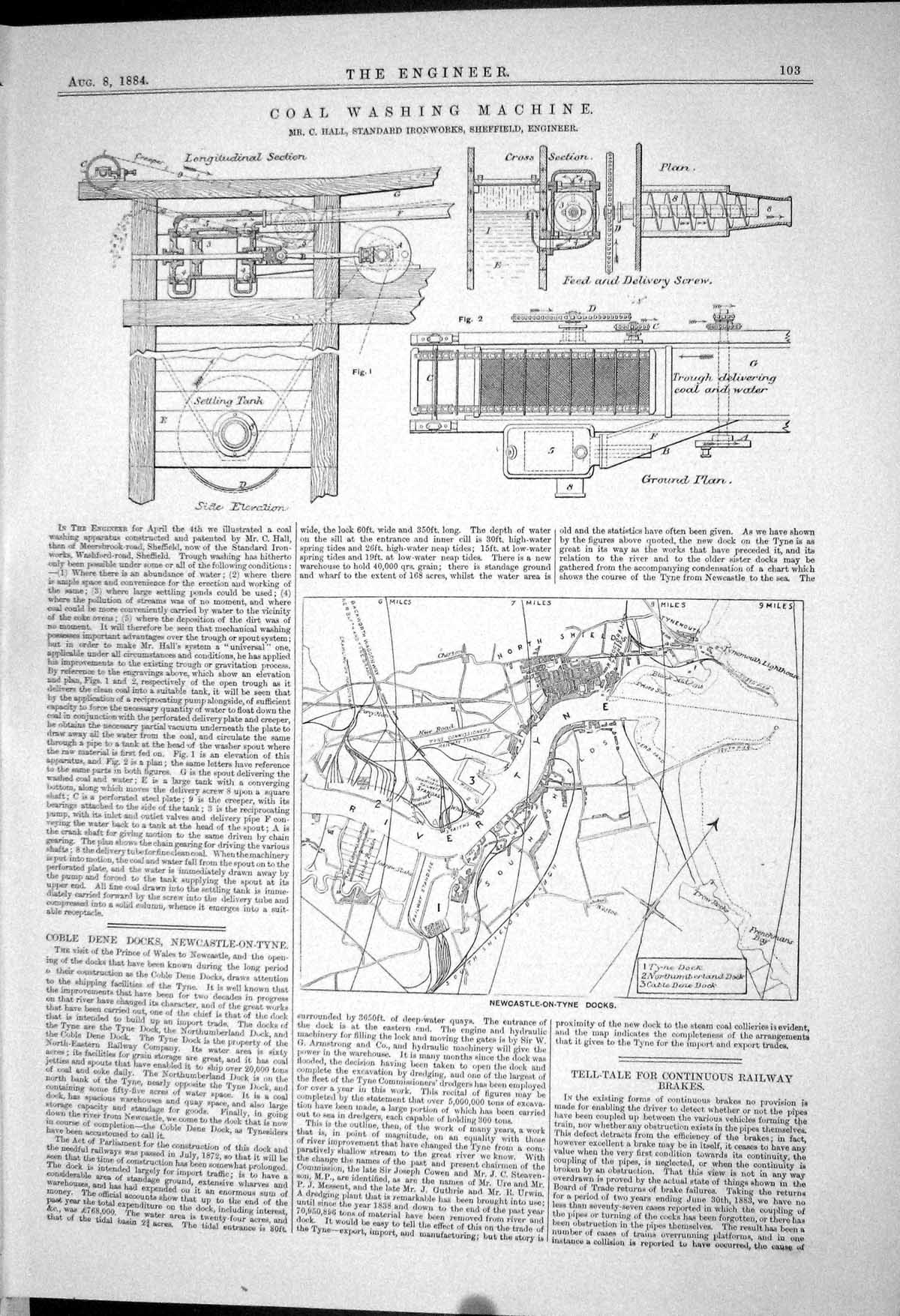 Old Coal Washing Machine Hall Sheffield Coble Dene Docks 1883 Railway Victorian