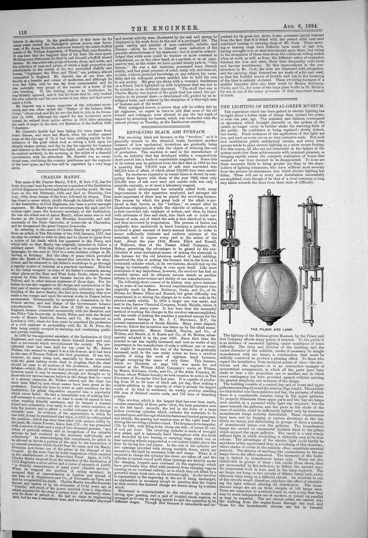 Old *6218 Manby Revolving Black Ash Furnace Lighting Bethnal-Green Mu