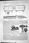Old Print Covered Service Reservoirs Matlock Bath Waterworks 1883 Nichols 19th