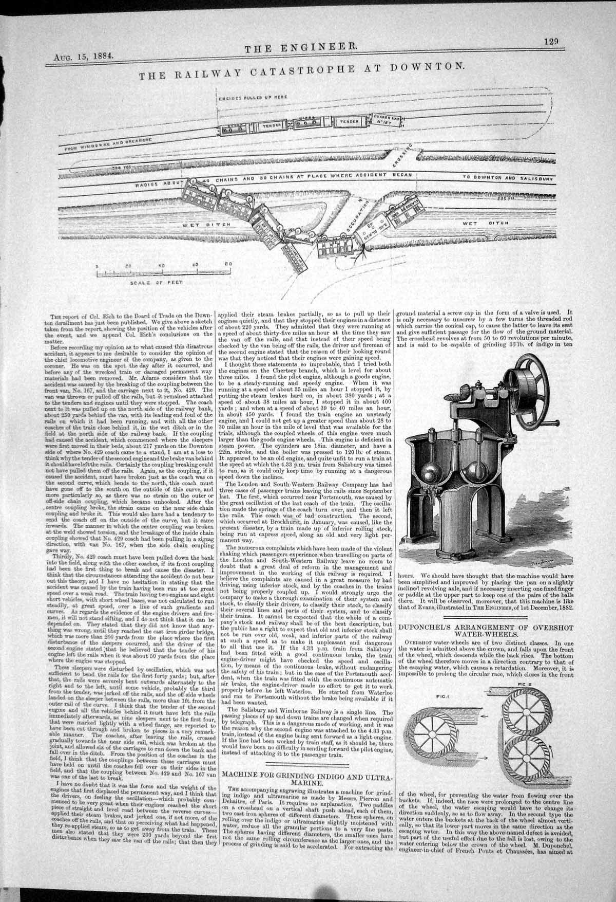 Old *6240 Railway Catastrophe Downton Machine Grinding Indigo Ultrama