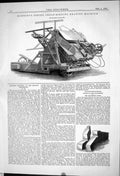 Old Hornsby String Sheaf-Binding Reaping Machine Electric Lighting 18 19th
