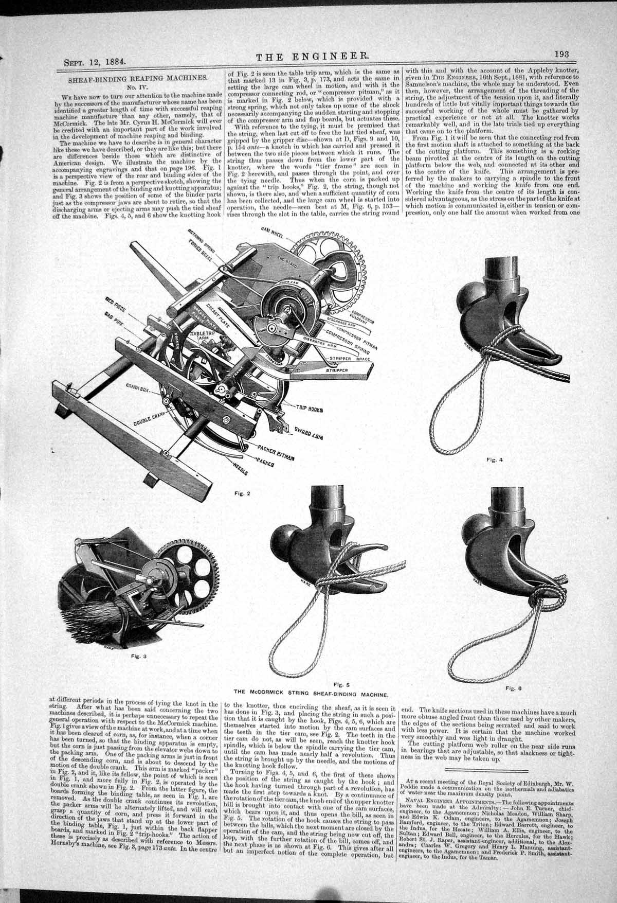 Old *6262 Sheaf-Binding Reaping Machine Engineering Mccormick String
