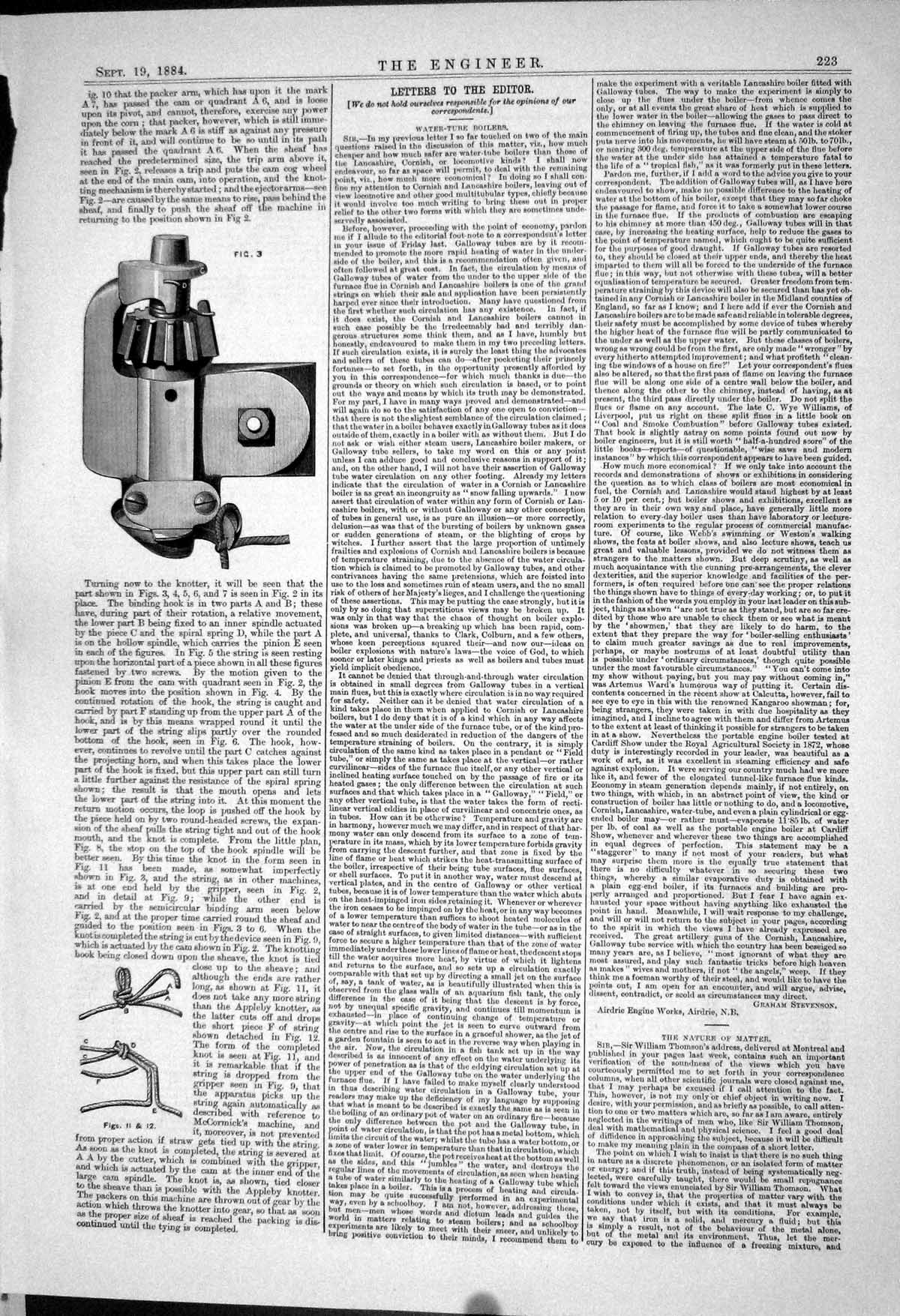 Old *6200 Letters Editor Double Bogie Engine Tidal Power 1883 Nature