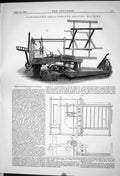 Old *6248 Samuelson Sheaf-Binding Reaping Machine 1883 Illustrations