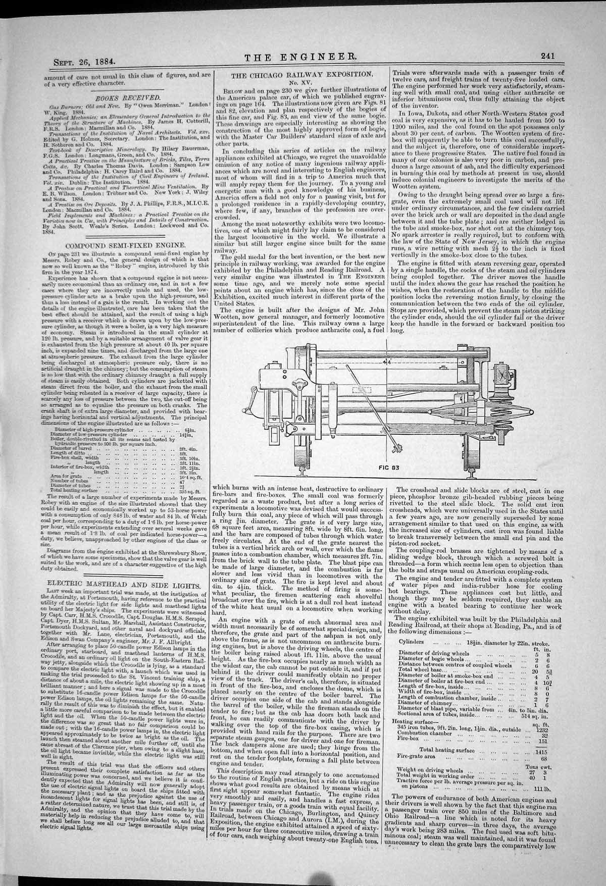 Old *6106 Electric Masthead Lights Semi-Fixed Cicago Railway American