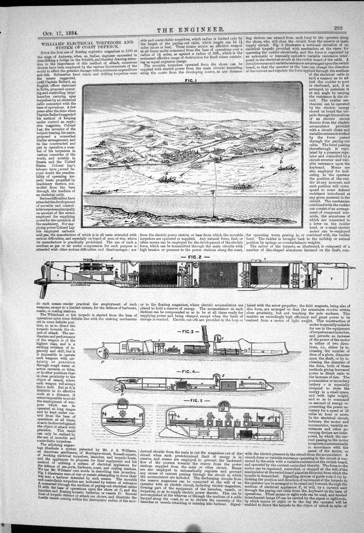 Old *6312 William Electrical Torpedoes Coast Defence Streams Flow 188