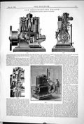 Old Print Westinghouse Engine Engineering Company Pittsburg Figures 1883 19th
