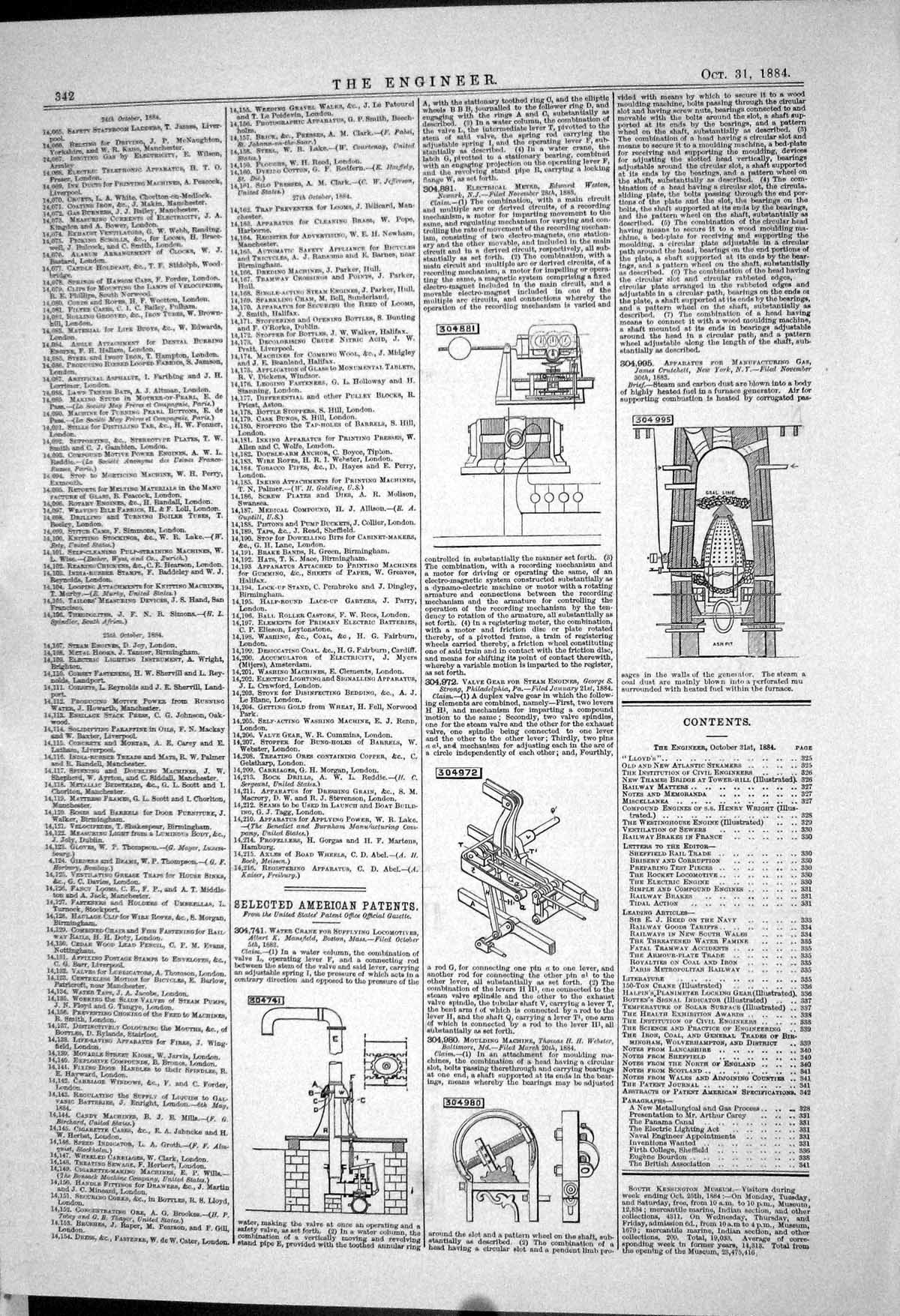 Old American Patents Water Crane Mansfield Electrical Meter Weston 18 19th