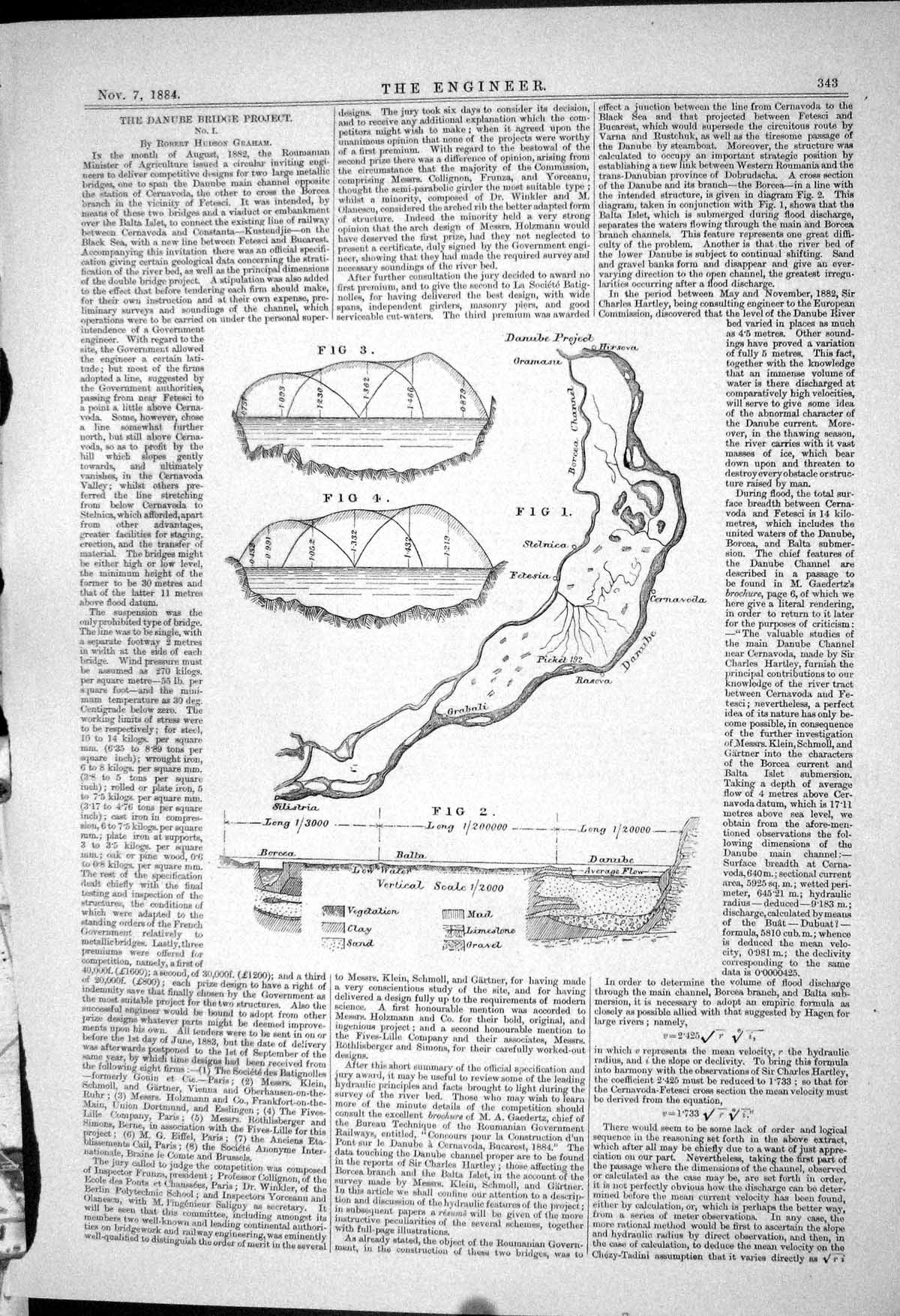 Old *6092 Danube Bridge Project Graham 1883 Philadelphia Electrical E